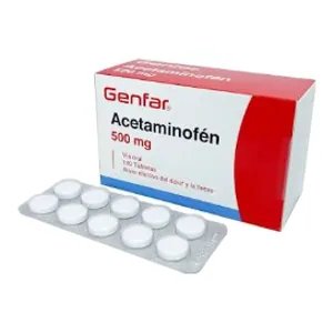 Acetaminofén 500 mg tabletas Genfar - Caja x 100