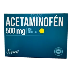 Acetaminofén 500 mg tabletas Laproff - Caja x 300