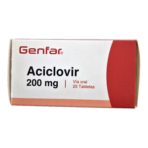 Aciclovir 200 mg tabletas Genfar - Caja x 25