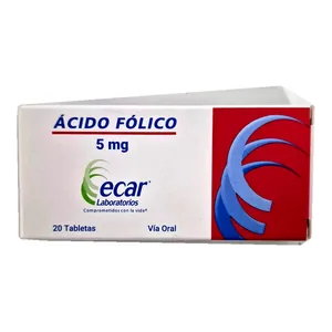 Ácido fólico 5 mg tabletas Ecar