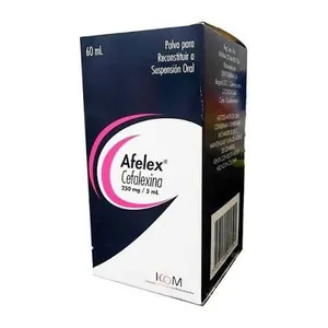 Afelex cefalexina 250 mg/5 mL suspensión oral 60 mL