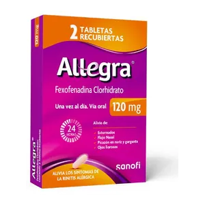 Allegra fexofenadina 120 mg tabletas recubiertas Sanofi - Caja x 2