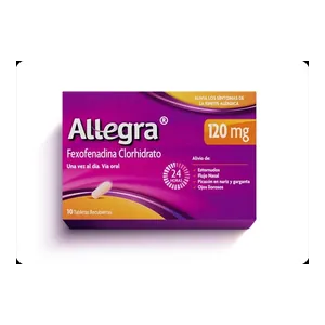 Allegra fexofenadina 120 mg tabletas recubiertas Sanofi - Caja x 10