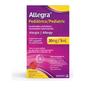 Allegra pediátrico fexofenadina 30 mg/5 mL suspensión oral Sanofi