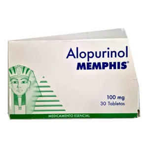 Alopurinol 100 mg tabletas Memphis - Caja x 30