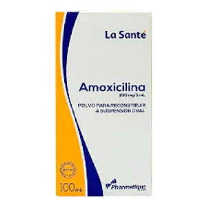 Amoxicilina 250 mg/5 mL polvo para suspensión oral 100 mL La Santé