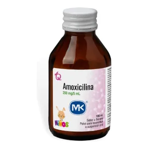 Amoxicilina 250 mg/5 mL suspensión oral niños 100 mL MK