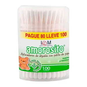 Aplicadores de algodón Amorosito x100