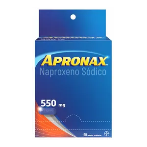 Apronax naproxeno sódico 550 mg tabletas recubiertas Bayer - Caja x 60