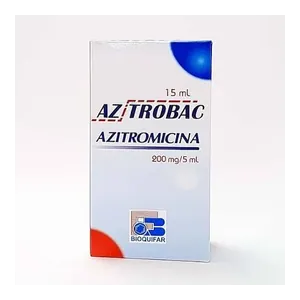 Azitrobac azitromicina 200 mg/5 mL suspensión 15 mL Bioquifar