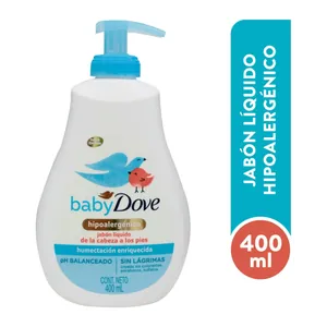 Baby Dove jabón líquido hipoalergénico 400 mL