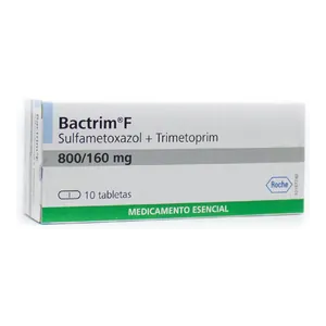 Bactrim F sulfametoxazol + trimetoprim 800/160 mg tabletas Roche - Caja x 10