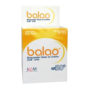 Balao bloqueador solar en crema SPF 50+ sachets x24 - Caja x 24