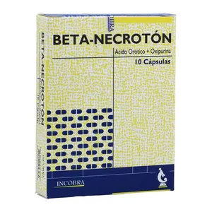 Beta-Necrotón ácido orótico + oxipurina cápsulas Incobra - Caja x 10