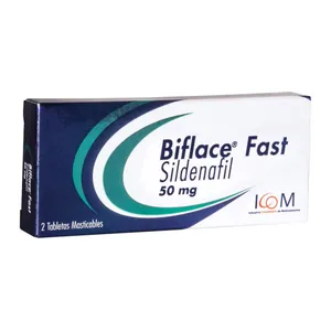 Biflace Fast sildenafil 50 mg tabletas masticables x2 - Caja x 2