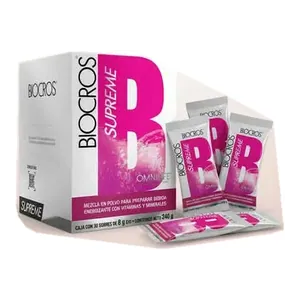 Biocros Supreme mezcla en polvo para bebida sobre