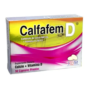 Calfafem D calcio + vitamina D cápsulas blandas x30