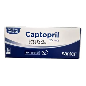 Captopril 25 mg tabletas Sanfer