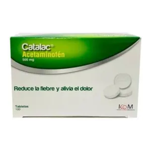 Catalac acetaminofén 500 mg tabletas - Sobre x 10