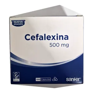 Cefalexina 500 mg cápsulas Sanfer - Caja x 100