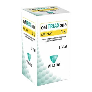 Ceftriaxona 1 g polvo para solución inyectable Vitalis