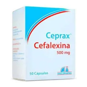 Ceprax cefalexina 500 mg cápsulas Anglopharma - Caja x 50