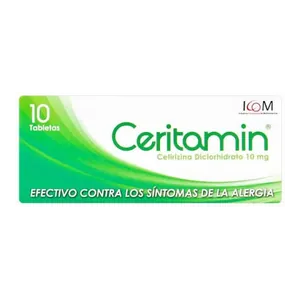 Ceritamin cetirizina 10 mg tabletas