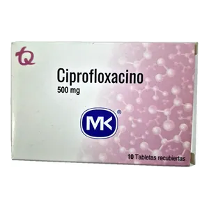 Ciprofloxacino 500 mg tabletas recubiertas MK