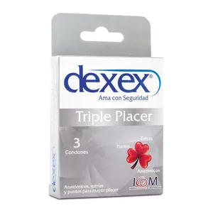 Condones Dexex Triple Placer x3