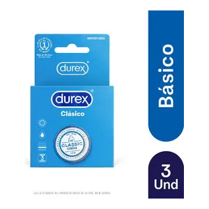 Condones Durex Clásico x3