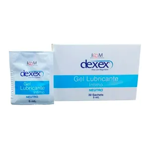 Dexex gel lubricante íntimo neutro sachets x30 - Caja x 30