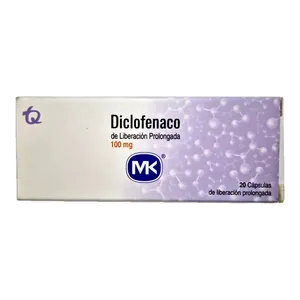 Diclofenaco 100 mg cápsulas de liberación prolongada MK - Caja x 20
