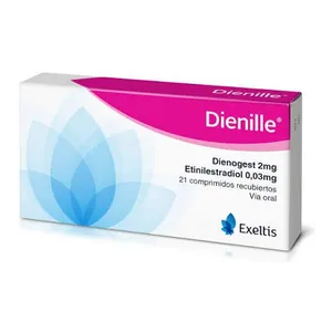Dienille dienogest 2 mg + etinilestradiol 0,03 mg comprimidos x21 Exeltis