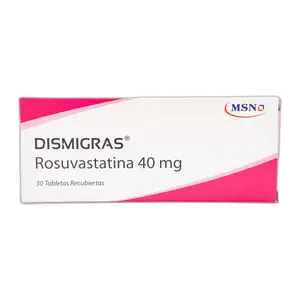 Dismigras rosuvastatina 40 mg tabletas recubiertas MSN