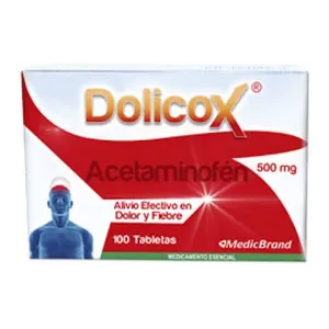 Dolicox acetaminofén 500 mg tabletas MedicBrand - Sobre x 10