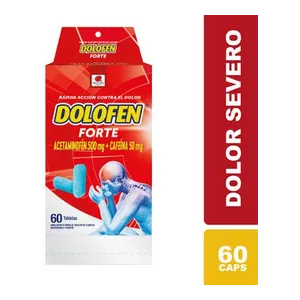Dolofen Forte acetaminofén 500 mg + cafeína 50 mg tabletas - Caja x 60