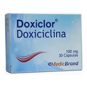Doxiclor doxiciclina 100 mg cápsulas MedicBrand - Caja x 30