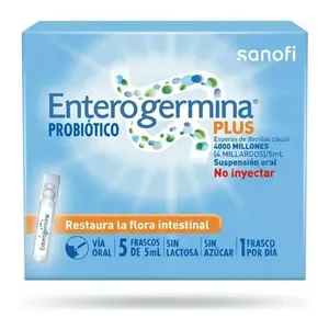 Enterogermina Plus probiótico suspensión oral 5 frascos de 5 mL Sanofi - Unidad