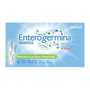 Enterogermina probiótico suspensión oral 10 frascos de 5 mL Sanofi - Unidad