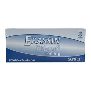 Erassin sildenafil 100 mg tabletas recubiertas x2 Sanfer