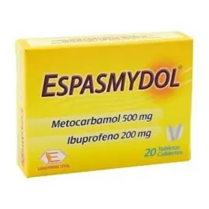 Espasmydol metocarbamol 500 mg + ibuprofeno 200 mg tabletas cubiertas - Caja x 20