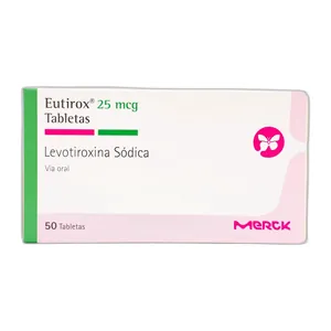 Eutirox levotiroxina sódica 25 mcg tabletas Merck
