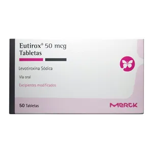 Eutirox levotiroxina sódica 50 mcg tabletas Merck