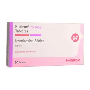 Eutirox levotiroxina sódica 75 mcg tabletas Merck