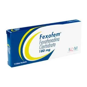 Fexofem fexofenadina clorhidrato 180 mg tabletas recubiertas