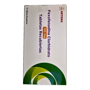 Fexofenadina clorhidrato 120 mg tabletas recubiertas Hetero