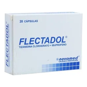 Flectadol tizanidina + ibuprofeno cápsulas Novamed - Caja x 20