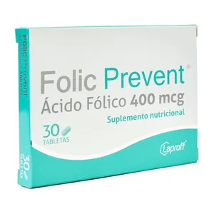 Folic Prevent ácido fólico 400 mcg tabletas
