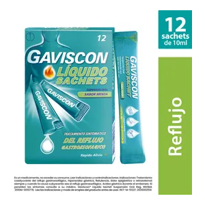 Gaviscon líquido sachets 10 mL Reckitt - Caja x 12