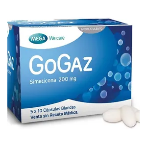 GoGaz simeticona 200 mg cápsulas blandas Mega We Care - Caja x 50